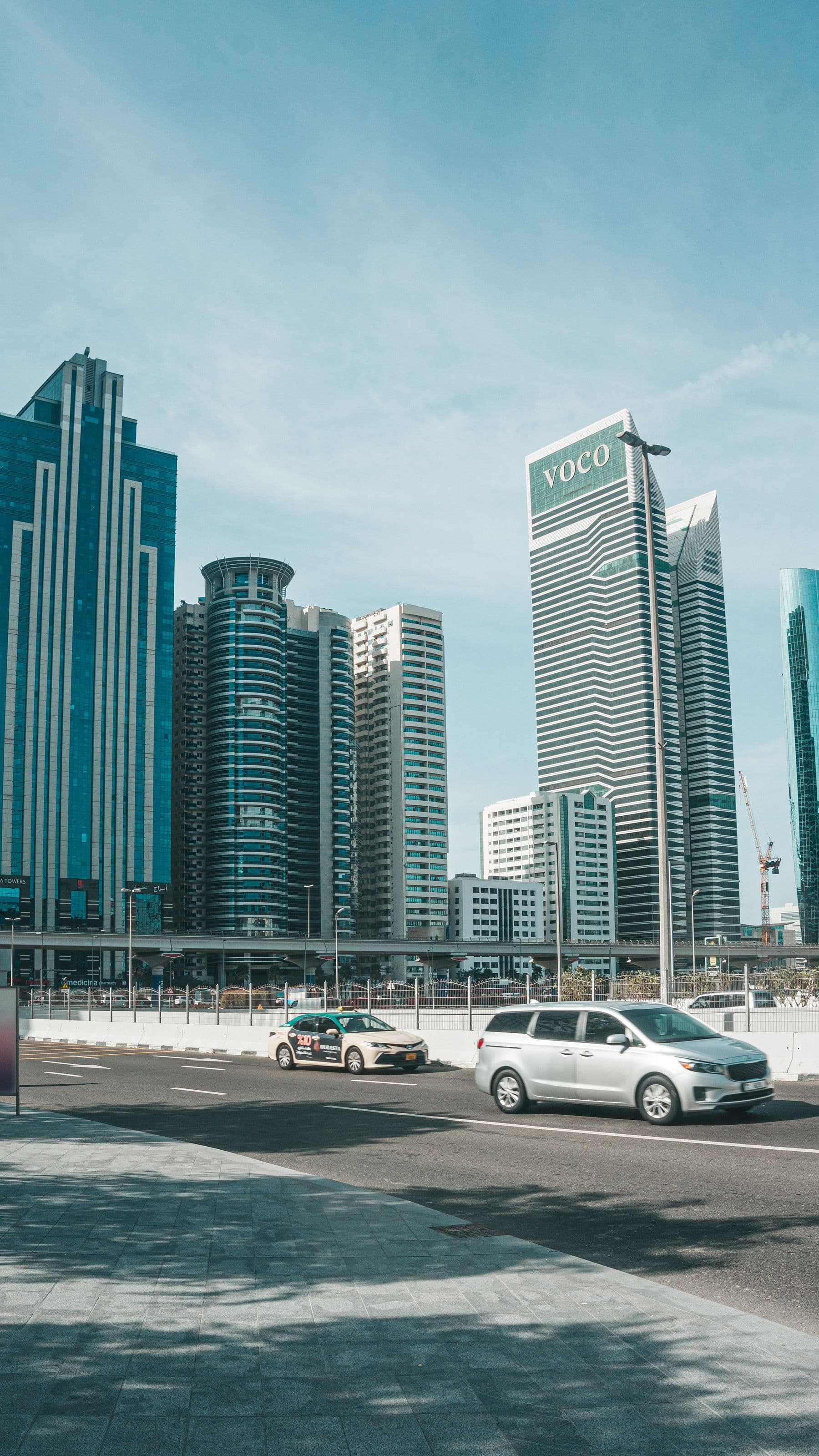 Glass skyscrapers in Dubai